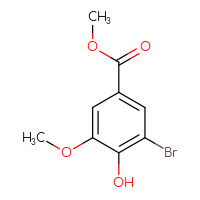 Chemical structure of methyl 3-bromo-4-hydroxy-5-methoxybenzoate - CSSB00009811556