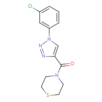 Chemical structure of 4-[1-(3-chlorophenyl)-1H-1,2,3-triazole-4-carbonyl]thiomorpholine - CSSS00104595677
