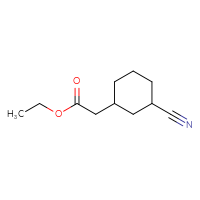 Chemical structure of ethyl 2-(3-cyanocyclohexyl)acetate - CSSB00038674569