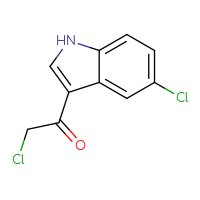 Chemical structure of 2-chloro-1-(5-chloro-1H-indol-3-yl)ethan-1-one - CSSB00011936983