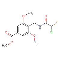 Chemical structure of methyl 4-[(2-chloro-2-fluoroacetamido)methyl]-3,5-dimethoxybenzoate - CSSB21332122921