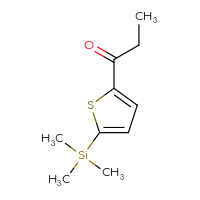 Chemical structure of 1-[5-(trimethylsilyl)thiophen-2-yl]propan-1-one - CSSB21103687340