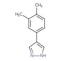 Chemical structure of 4-(3,4-dimethylphenyl)-1H-pyrazole - CSSB00102989294