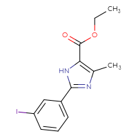 Chemical structure of ethyl 2-(3-iodophenyl)-4-methyl-1H-imidazole-5-carboxylate - CSSB00020649407