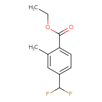 Chemical structure of ethyl 4-(difluoromethyl)-2-methylbenzoate - CSSB00041370119