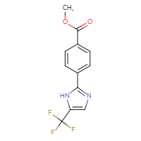 Chemical structure of methyl 4-[5-(trifluoromethyl)-1H-imidazol-2-yl]benzoate - CSSB00133773036