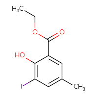 Chemical structure of ethyl 2-hydroxy-3-iodo-5-methylbenzoate - CSSB00135165694