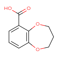 Chemical structure of 3,4-dihydro-2H-1,5-benzodioxepine-6-carboxylic acid - CSSB00000067544