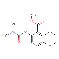 Chemical structure of methyl 2-[(dimethylcarbamoyl)oxy]-5,6,7,8-tetrahydronaphthalene-1-carboxylate - CSSB21432543772