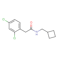 Chemical structure of N-(cyclobutylmethyl)-2-(2,4-dichlorophenyl)acetamide - CSSB00087471096