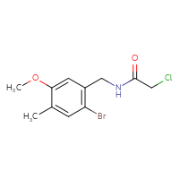 Chemical structure of N-[(2-bromo-5-methoxy-4-methylphenyl)methyl]-2-chloroacetamide - CSSB06454203909