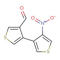 Chemical structure of 4'-nitro-[3,3'-bithiophene]-4-carbaldehyde - CSSB00010003129