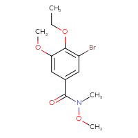 Chemical structure of 3-bromo-4-ethoxy-N,5-dimethoxy-N-methylbenzamide - CSSB00104811315