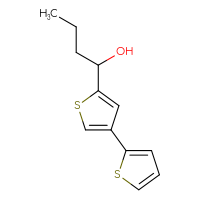 Chemical structure of 1-{[2,3'-bithiophen]-5'-yl}butan-1-ol - CSSB00112109796