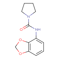 Chemical structure of N-(2H-1,3-benzodioxol-4-yl)pyrrolidine-1-carboxamide - CSSB00047202321