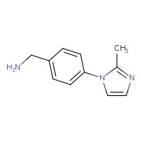 Chemical structure of 1-[4-(2-methyl-1H-imidazol-1-yl)phenyl]methanamine - CSSB00011229376