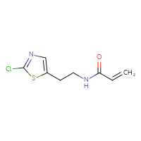 Chemical structure of N-[2-(2-chloro-1,3-thiazol-5-yl)ethyl]prop-2-enamide - CSSB00133052270