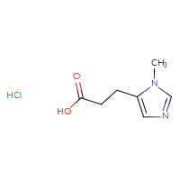 Chemical structure of 3-(1-methyl-1H-imidazol-5-yl)propanoic acid hydrochloride - CSSB00000717870