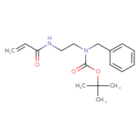 Chemical structure of tert-butyl N-benzyl-N-[2-(prop-2-enamido)ethyl]carbamate - CSSB18544930854