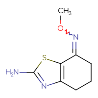 Chemical structure of 7-(methoxyimino)-4,5,6,7-tetrahydro-1,3-benzothiazol-2-amine - CSSB00016063380