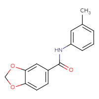 Chemical structure of N-(3-methylphenyl)-2H-1,3-benzodioxole-5-carboxamide - CSSB00026300917