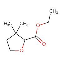 Chemical structure of ethyl 3,3-dimethyloxolane-2-carboxylate - CSSB14957029469