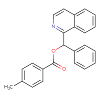 Chemical structure of (isoquinolin-1-yl)(phenyl)methyl 4-methylbenzoate - CSSB00026730047