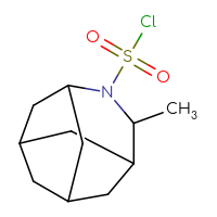 Chemical structure of 5-methyl-4-azatricyclo[4.3.1.1³,⁸]undecane-4-sulfonyl chloride - CSSB14965116375