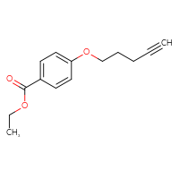 Chemical structure of ethyl 4-(pent-4-yn-1-yloxy)benzoate - CSSB00006487937