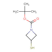 Chemical structure of tert-butyl 3-sulfanylazetidine-1-carboxylate - CSSB00009861080