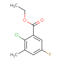 Chemical structure of ethyl 2-chloro-5-fluoro-3-methylbenzoate - CSSB00015528062