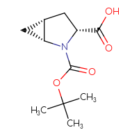 Chemical structure of (1R,3R,5R)-2-[(tert-butoxy)carbonyl]-2-azabicyclo[3.1.0]hexane-3-carboxylic acid - CSSB00015981635