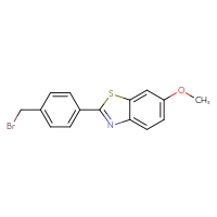 Chemical structure of 2-[4-(bromomethyl)phenyl]-6-methoxy-1,3-benzothiazole - CSSB00020645969