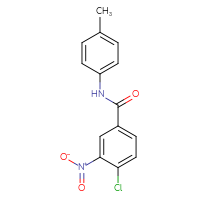 Chemical structure of 4-chloro-N-(4-methylphenyl)-3-nitrobenzamide - CSSB00000750878