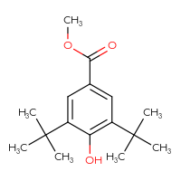 Chemical structure of methyl 3,5-di-tert-butyl-4-hydroxybenzoate - CSSB00012793076