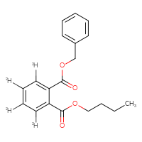 Chemical structure of 1-benzyl 2-butyl (²H₄)benzene-1,2-dicarboxylate - CSSB00102625327
