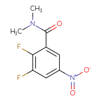 Chemical structure of 2,3-difluoro-N,N-dimethyl-5-nitrobenzamide - CSSB21043407392