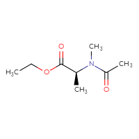 Chemical structure of ethyl (2S)-2-(N-methylacetamido)propanoate - CSSB00103285026
