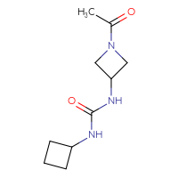 Chemical structure of 3-(1-acetylazetidin-3-yl)-1-cyclobutylurea - CSSB00115528379