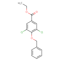 Chemical structure of ethyl 4-(benzyloxy)-3,5-dichlorobenzoate - CSSB00000006612
