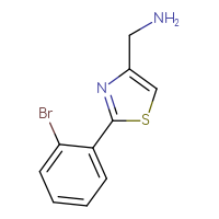 Chemical structure of 1-[2-(2-bromophenyl)-1,3-thiazol-4-yl]methanamine - CSSB00011447233