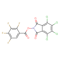 Chemical structure of 4,5,6,7-tetrachloro-1,3-dioxo-2,3-dihydro-1H-isoindol-2-yl 2,3,4,5-tetrafluorobenzoate - CSSB20270179697