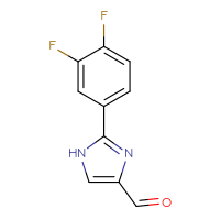 Chemical structure of 2-(3,4-difluorophenyl)-1H-imidazole-4-carbaldehyde - CSSB00011990655