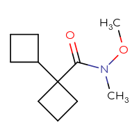 Chemical structure of N-methoxy-N-methyl-[1,1'-bi(cyclobutane)]-1-carboxamide - CSSB01991202171
