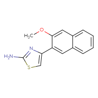 Chemical structure of 4-(3-methoxynaphthalen-2-yl)-1,3-thiazol-2-amine - CSSB06593471037