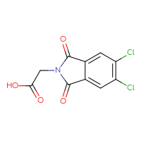 Chemical structure of 2-(5,6-dichloro-1,3-dioxo-2,3-dihydro-1H-isoindol-2-yl)acetic acid - CSSB00000682364