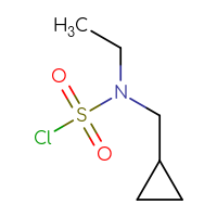 Chemical structure of N-(cyclopropylmethyl)-N-ethylsulfamoyl chloride - CSSB00000701552