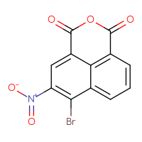 Chemical structure of 8-bromo-7-nitro-3-oxatricyclo[7.3.1.0⁵,¹³]trideca-1(13),5,7,9,11-pentaene-2,4-dione - CSSB00015189800