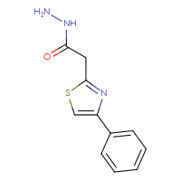 Chemical structure of 2-(4-phenyl-1,3-thiazol-2-yl)acetohydrazide - CSSB00000019195