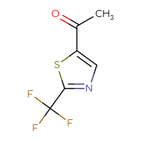 Chemical structure of 1-[2-(trifluoromethyl)-1,3-thiazol-5-yl]ethan-1-one - CSSB00013120009